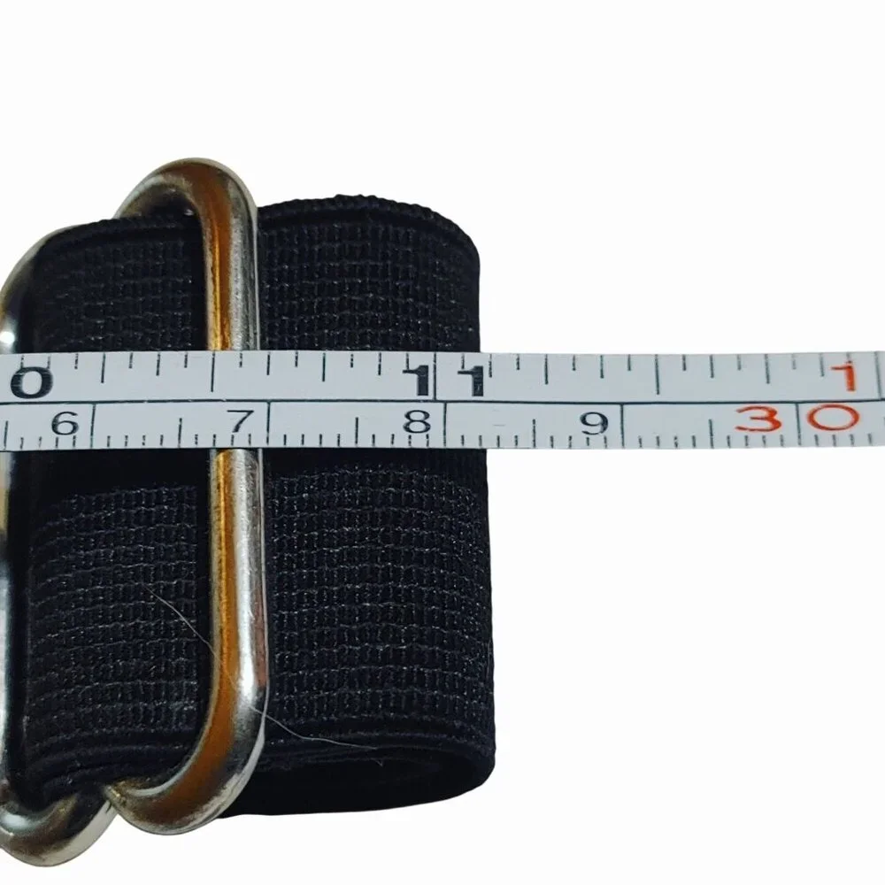 Under Armour Black Train Belt Adjustable Elastic Band Metal Buckle Unisex 22 36